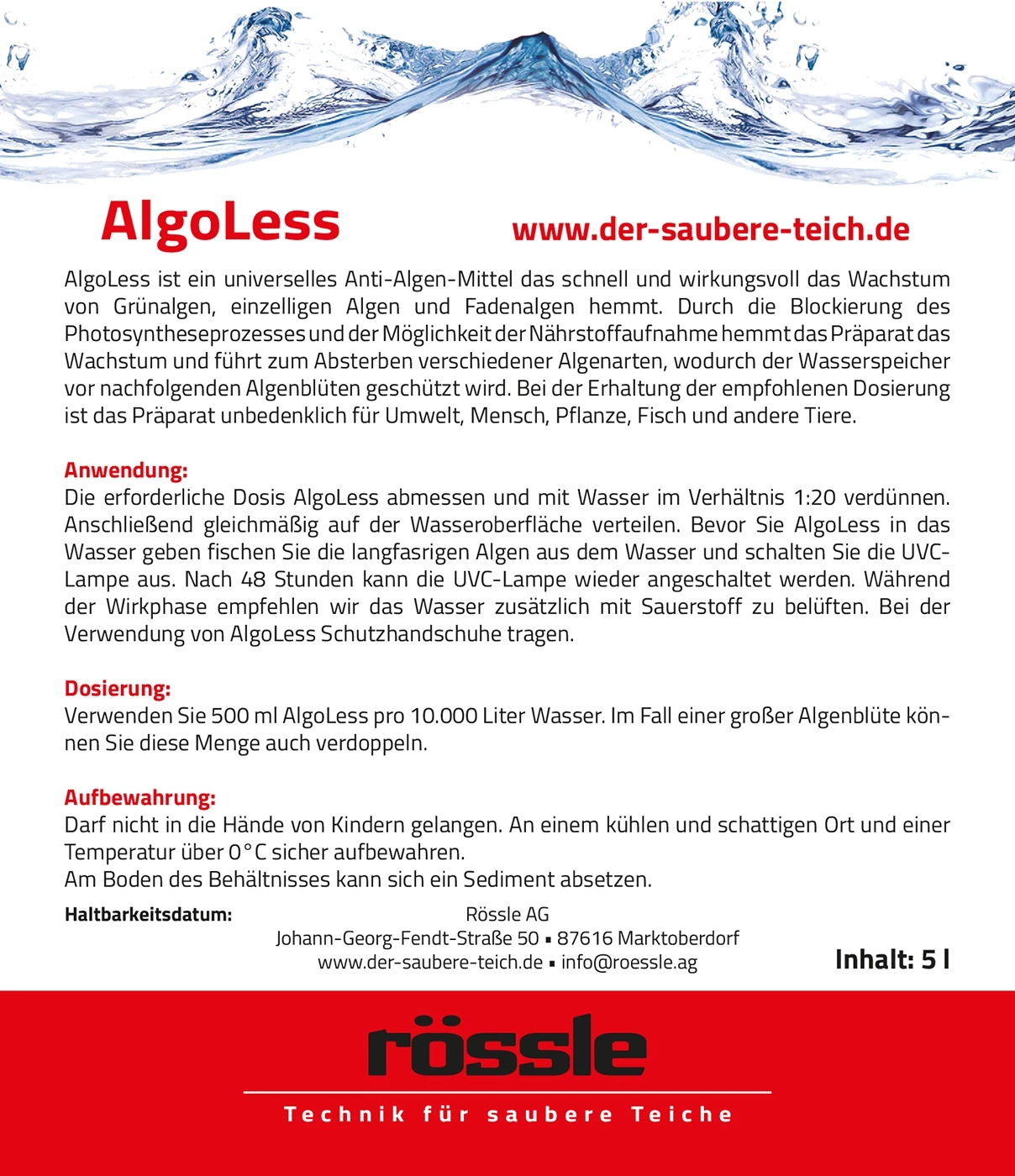 AlgoLess, 5 l
